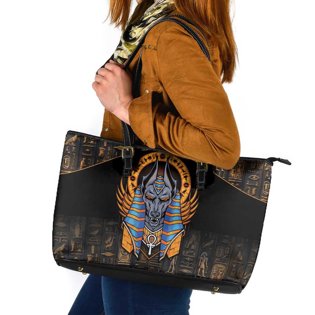Egyptian Anubis Leather Tote Bag Ancient Egypt Culture LT9