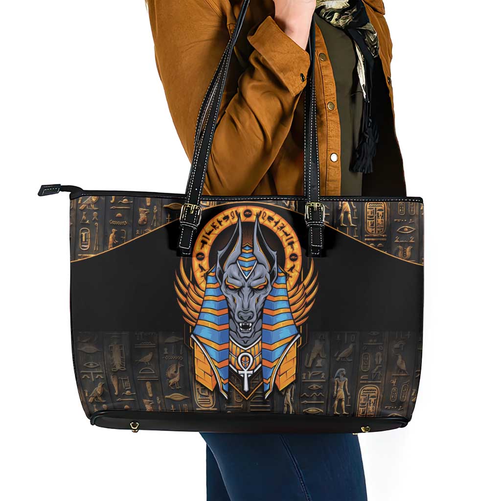 Egyptian Anubis Leather Tote Bag Ancient Egypt Culture LT9