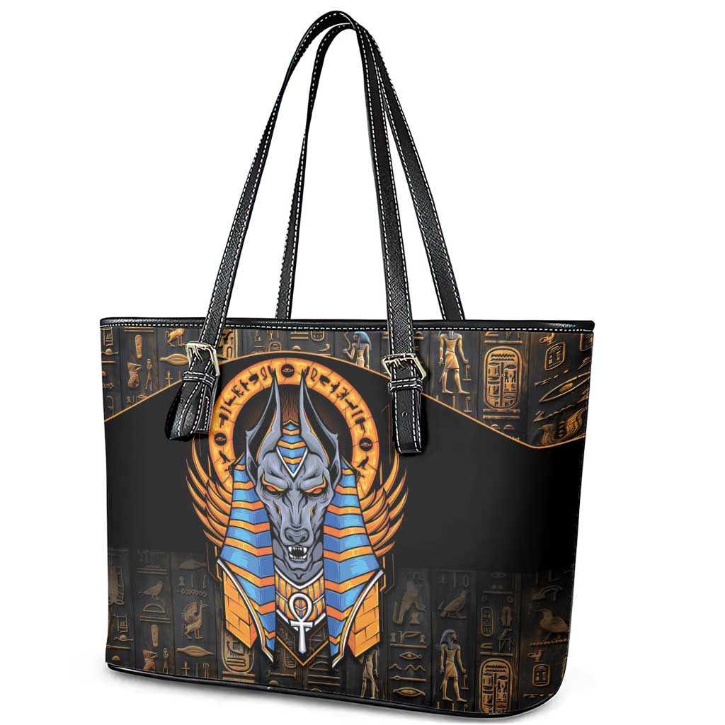 Egyptian Anubis Leather Tote Bag Ancient Egypt Culture LT9