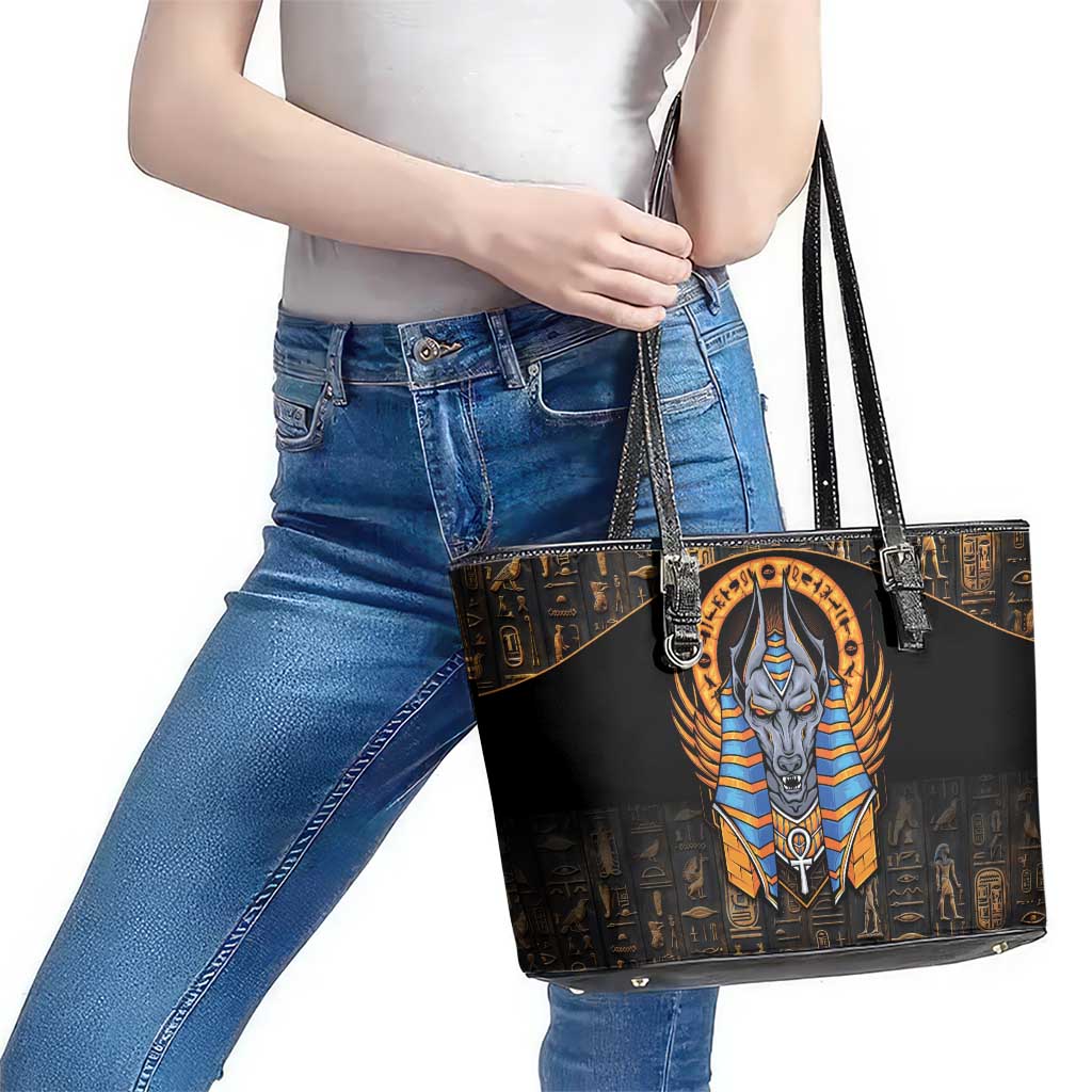 Egyptian Anubis Leather Tote Bag Ancient Egypt Culture LT9