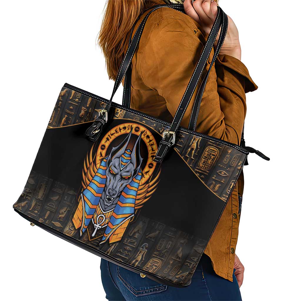 Egyptian Anubis Leather Tote Bag Ancient Egypt Culture LT9