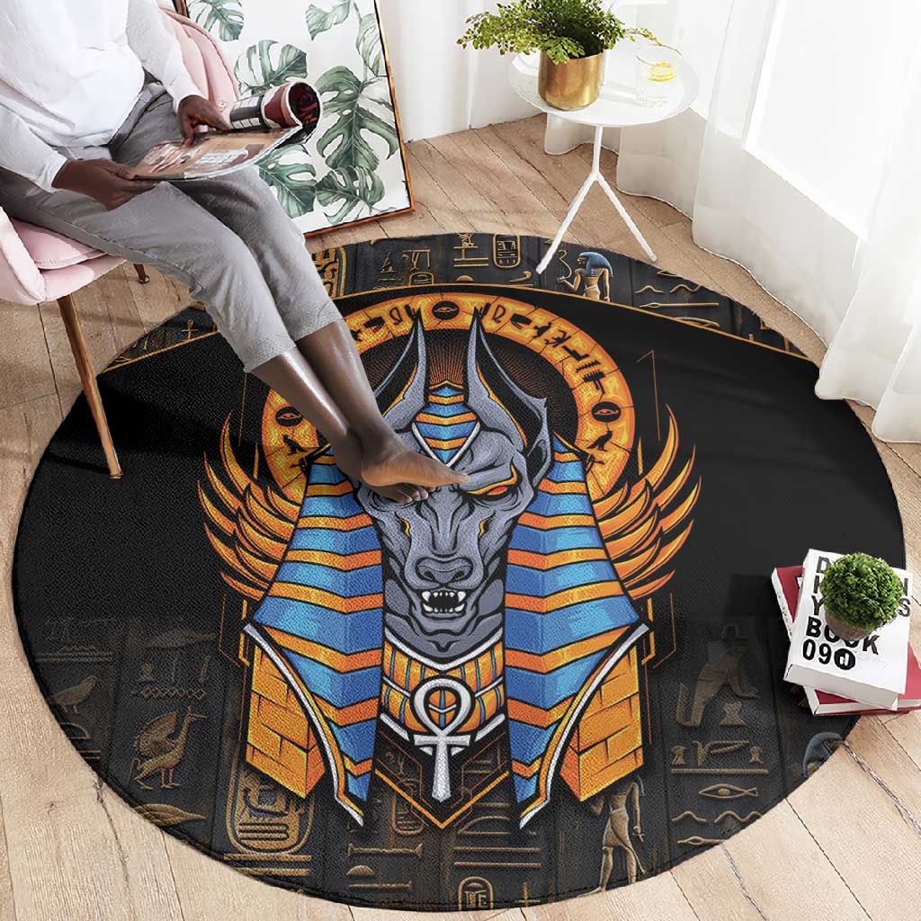 Egyptian Anubis Round Carpet Ancient Egypt Culture LT9