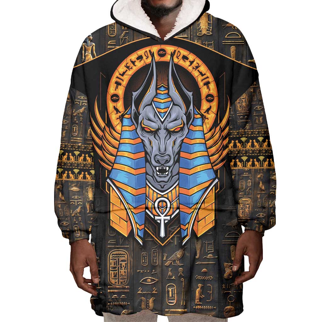 Egyptian Anubis Wearable Blanket Hoodie Ancient Egypt Culture LT9