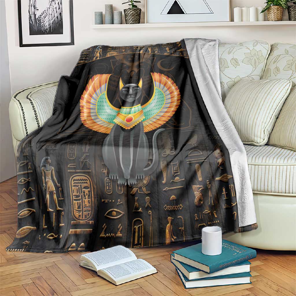 Winged Egypt Cats Blanket Ancient Egypt Culture LT9