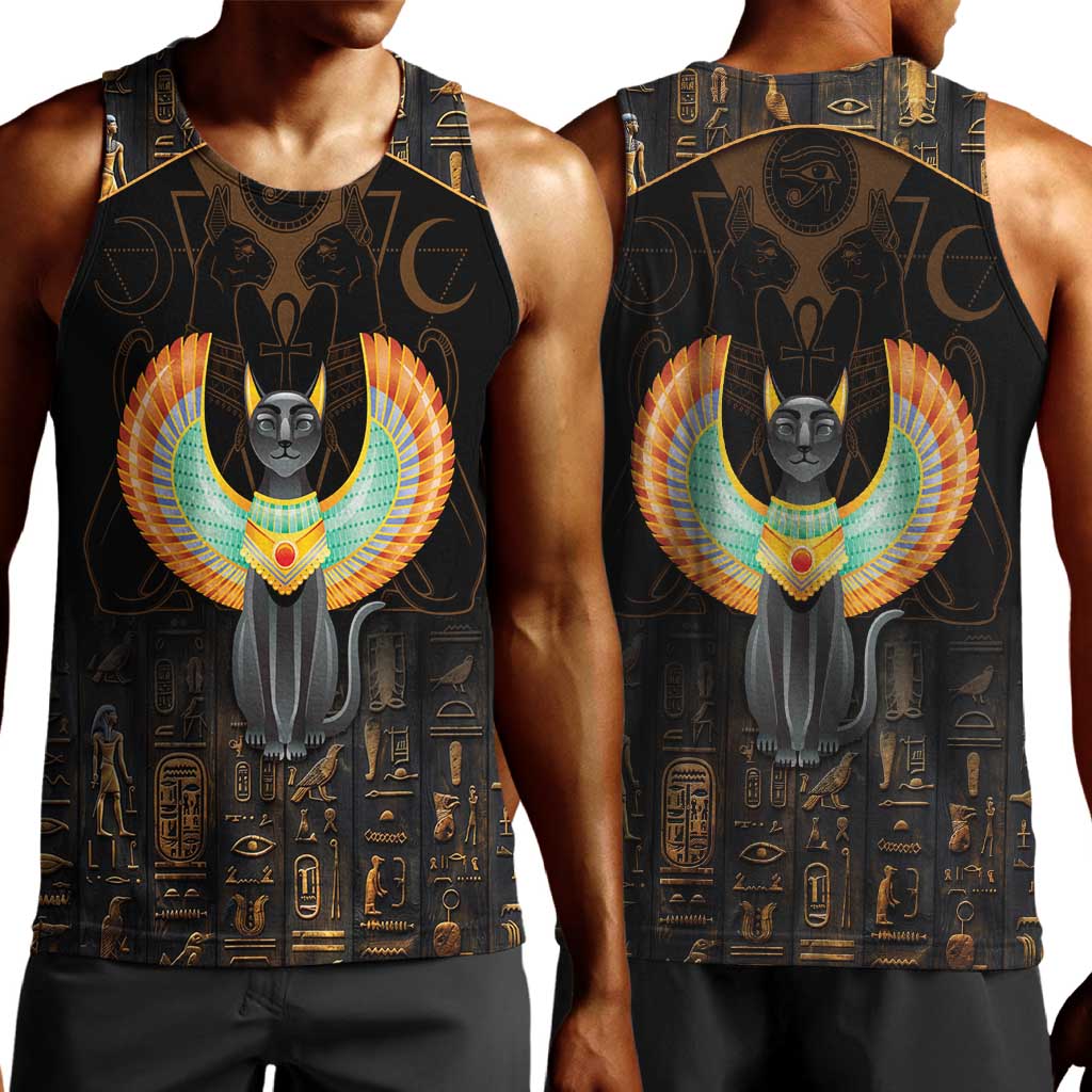 Winged Egypt Cats Men Tank Top Ancient Egypt Culture LT9