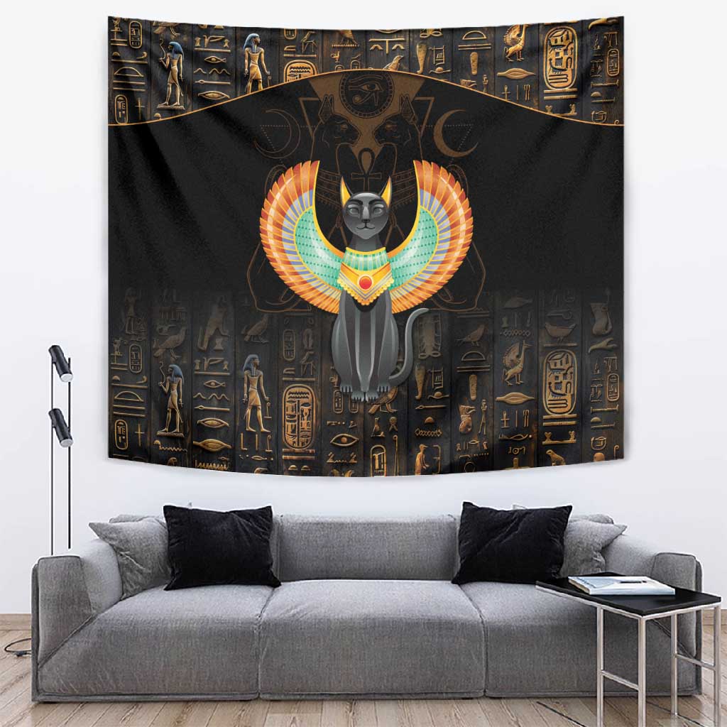 Winged Egypt Cats Tapestry Ancient Egypt Culture LT9