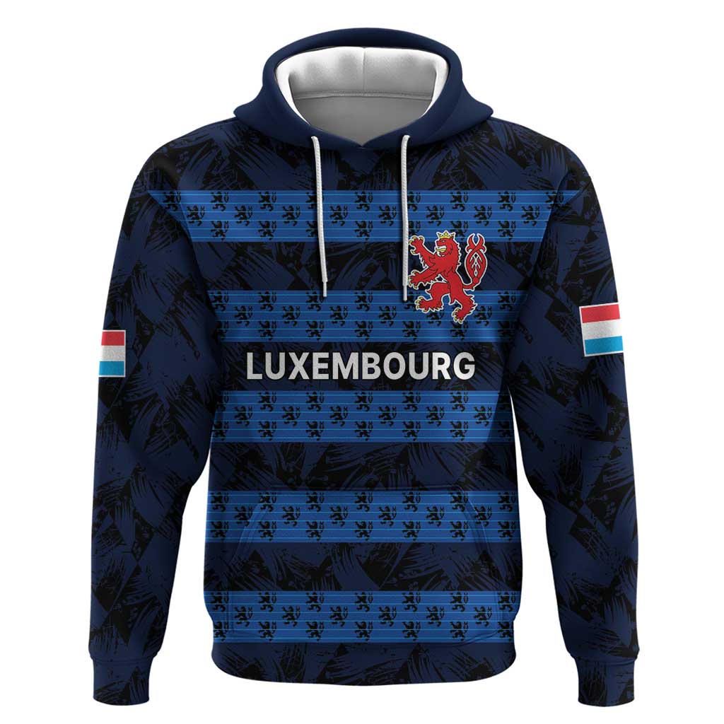 Luxembourg Football Custom Hoodie The Red Lions Tribal Pattern LT9