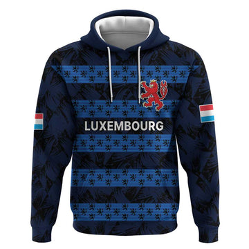 Luxembourg Football Custom Hoodie The Red Lions Tribal Pattern LT9