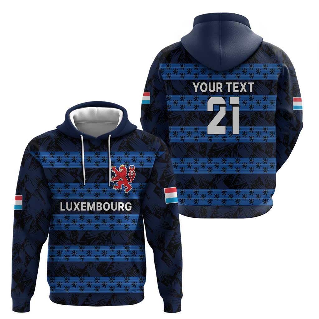 Luxembourg Football Custom Hoodie The Red Lions Tribal Pattern LT9