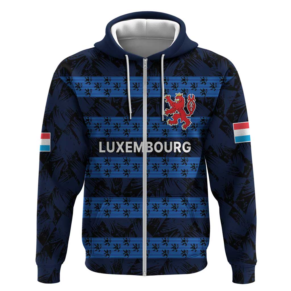 Luxembourg Football Custom Hoodie The Red Lions Tribal Pattern LT9