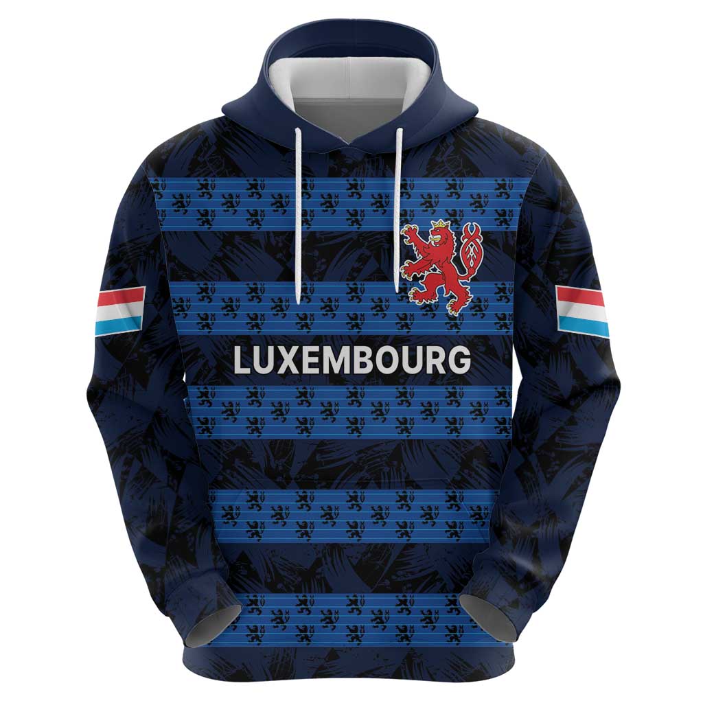 Luxembourg Football Custom Hoodie The Red Lions Tribal Pattern LT9