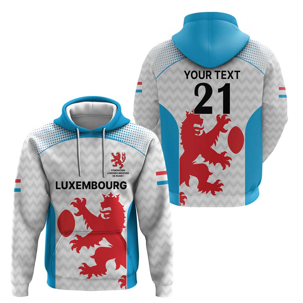 Luxembourg Custom Hoodie Motifs 2021-22 Federation Luxembourgeoise de Rugby LT9