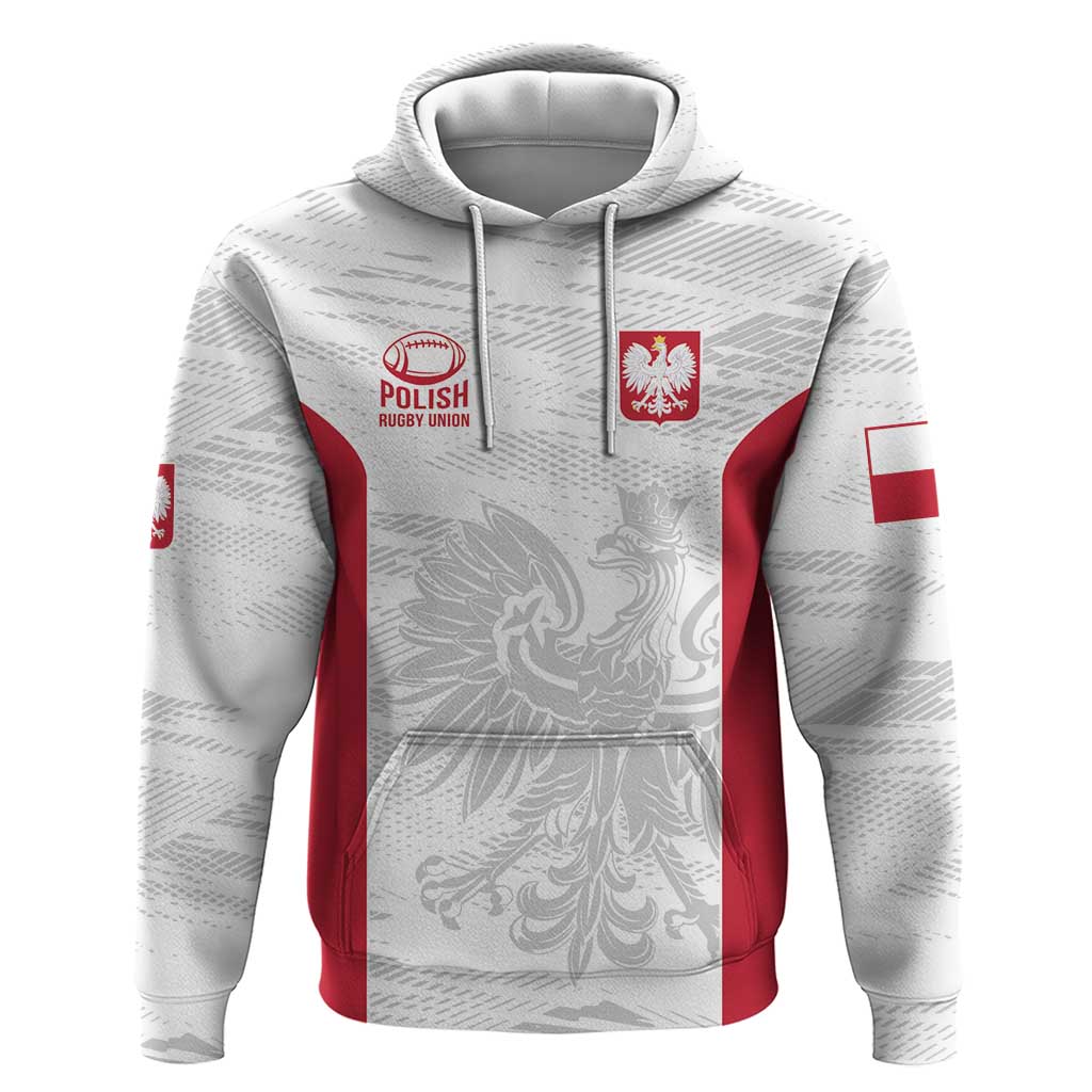 Poland Rugby Custom Hoodie Biało-czerwoni The White and Reds Sporty Pattern LT9