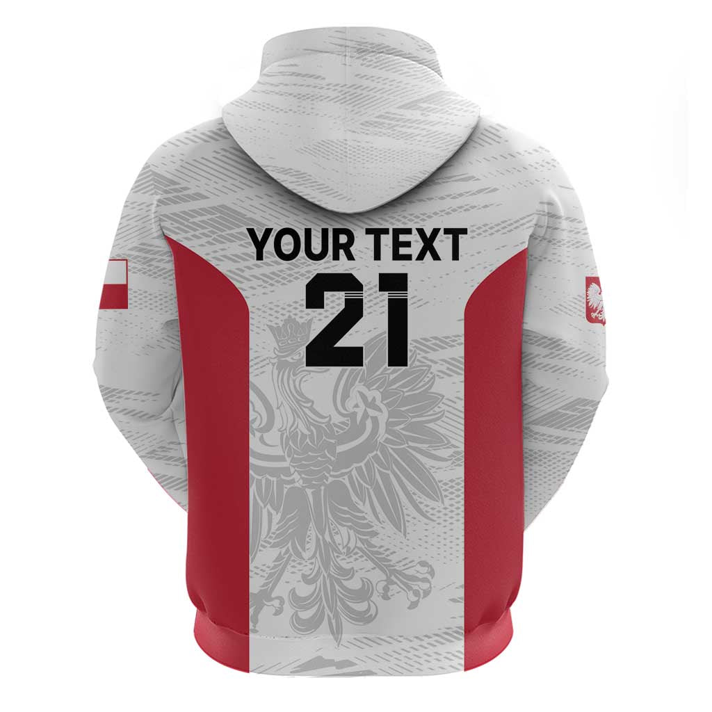 Poland Rugby Custom Hoodie Biało-czerwoni The White and Reds Sporty Pattern LT9