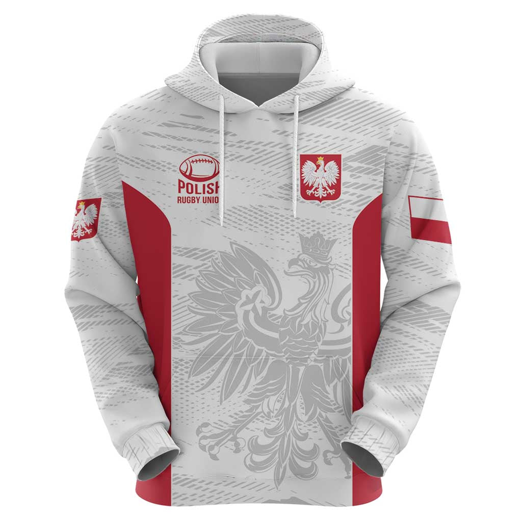 Poland Rugby Custom Hoodie Biało-czerwoni The White and Reds Sporty Pattern LT9