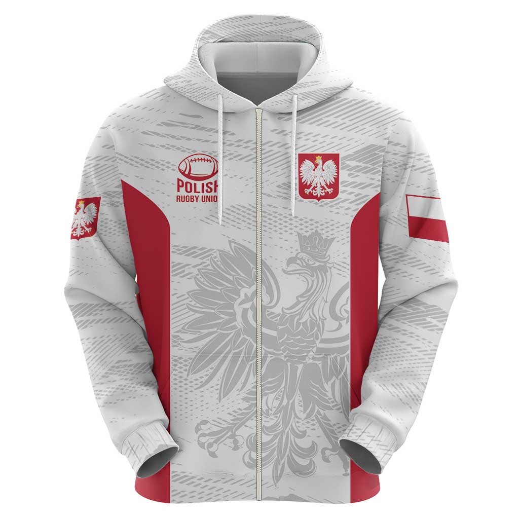 Poland Rugby Custom Hoodie Biało-czerwoni The White and Reds Sporty Pattern LT9