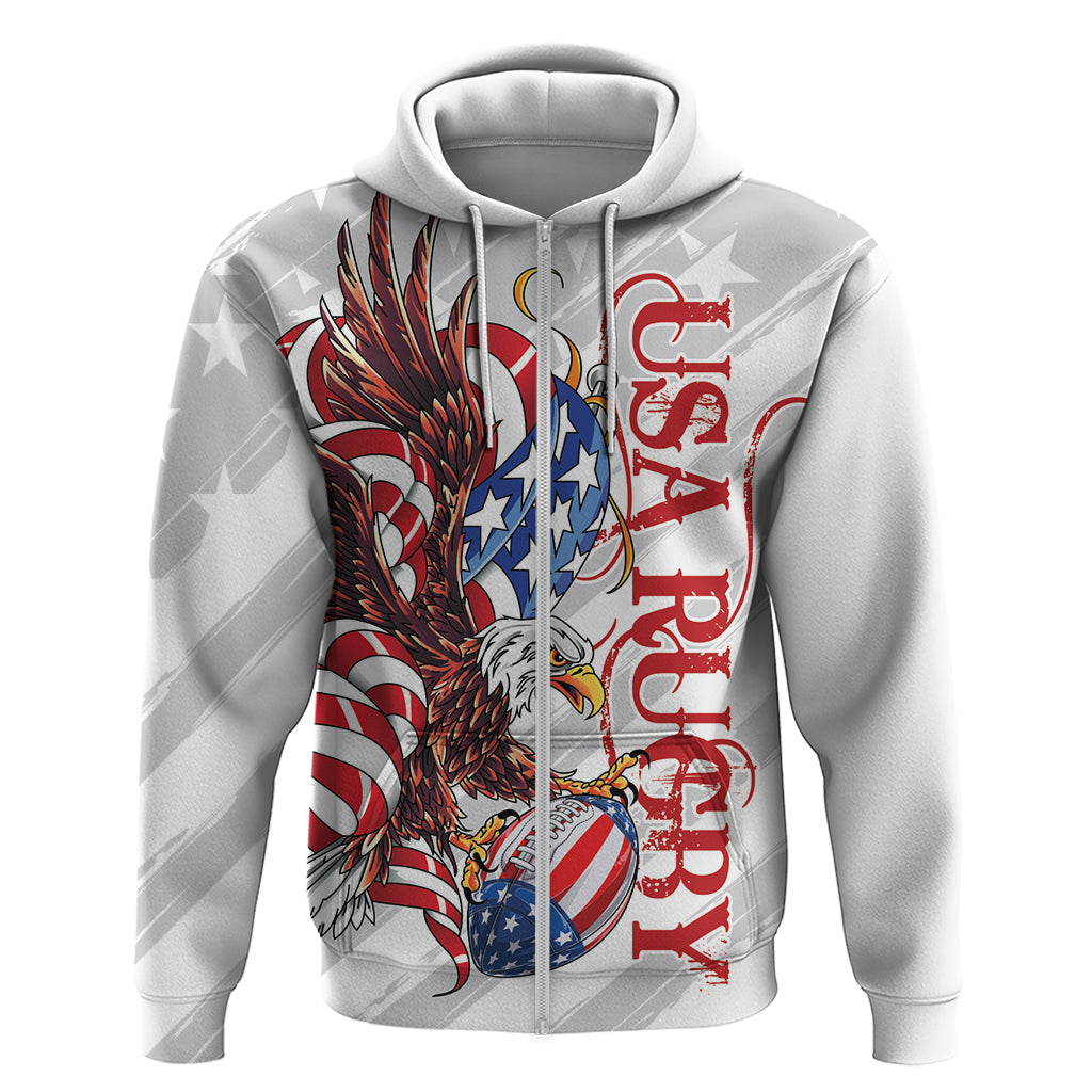 Personalized United States Rugby Hoodie American Bald Eagle LT9