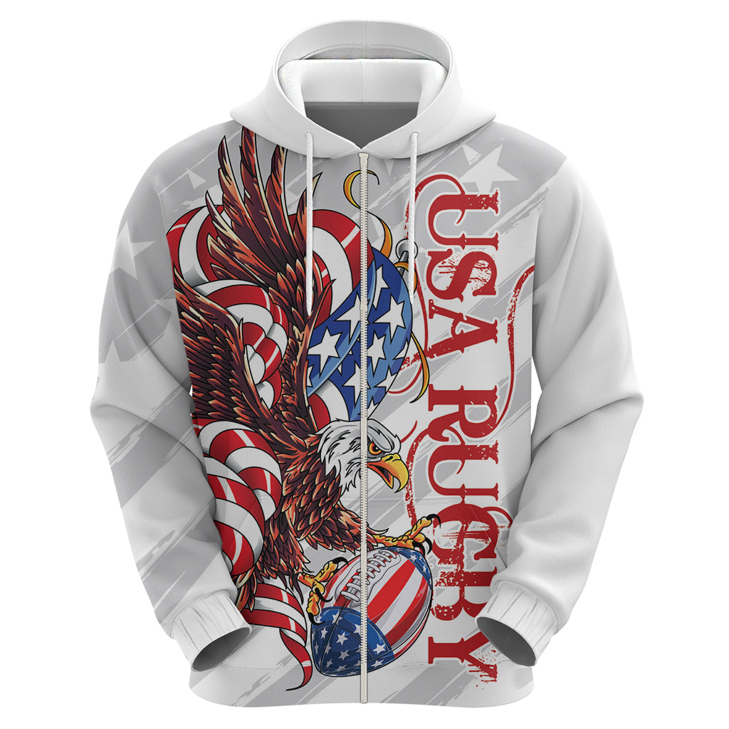 Personalized United States Rugby Hoodie American Bald Eagle LT9