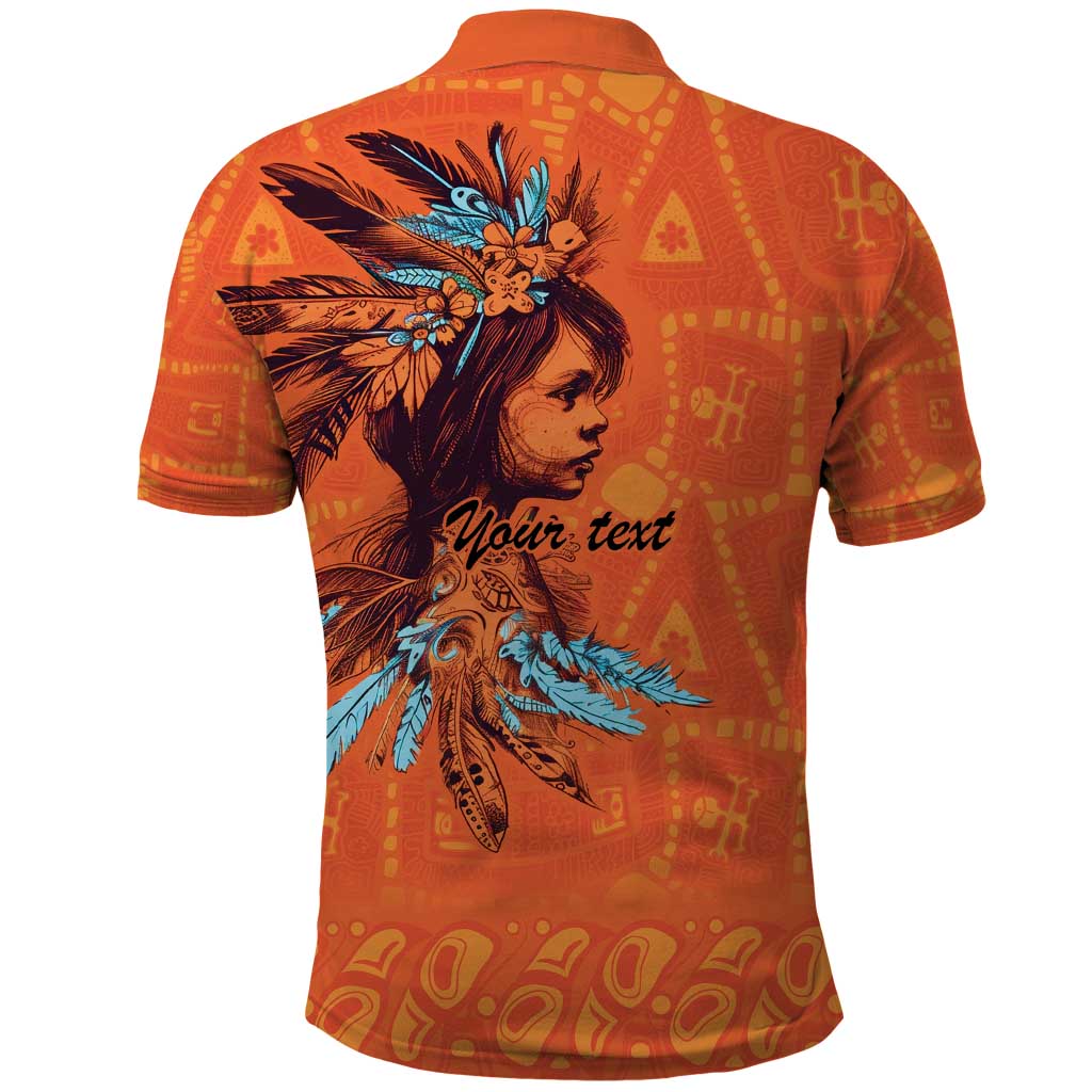 Awareness for Indigenous Orange Day Polo Shirt Canadian Indigenous Art LT9