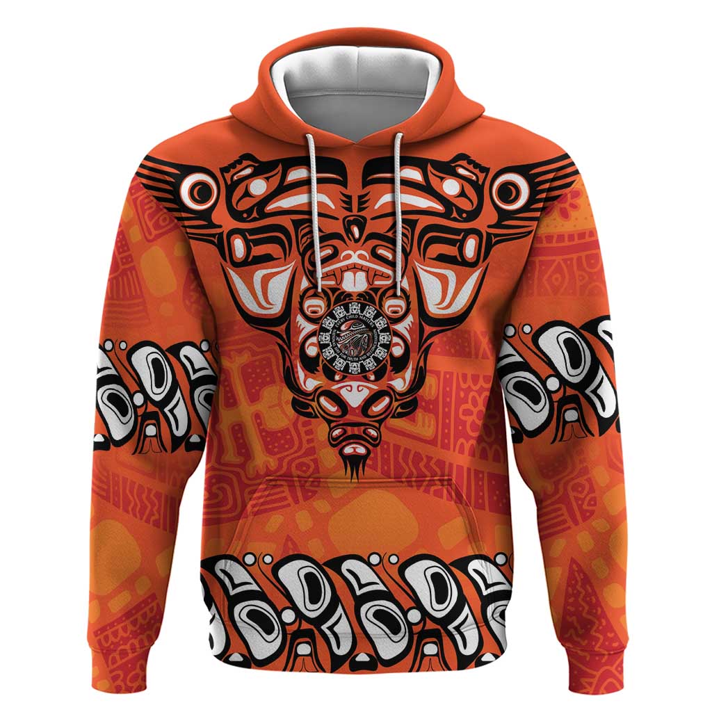 Awareness for Indigenous Orange Day Hoodie Haida Spirit Animals LT9