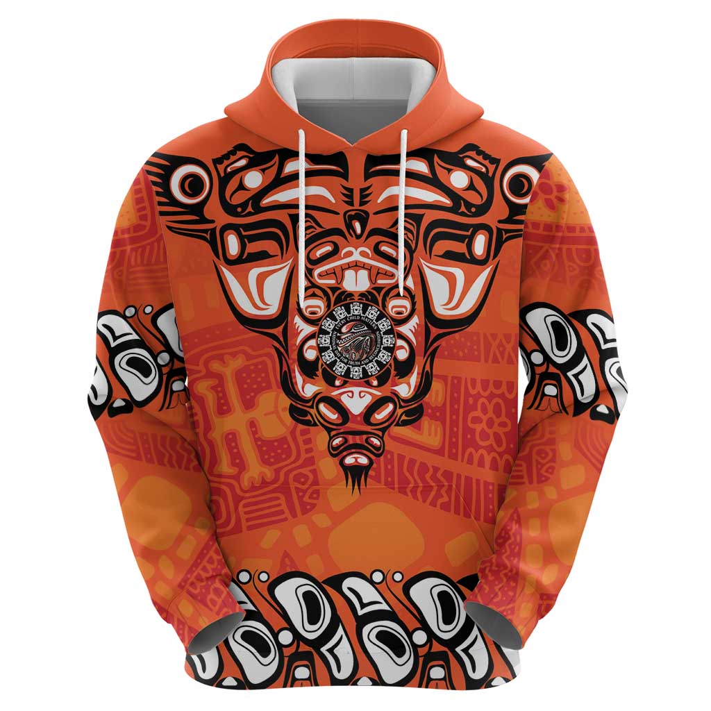 Awareness for Indigenous Orange Day Hoodie Haida Spirit Animals LT9