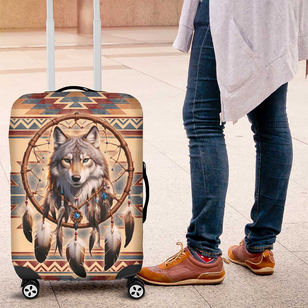 Indigenous Peoples Day Luggage Cover Native American Dream Catcher Wolf Tribal-inspired LT9