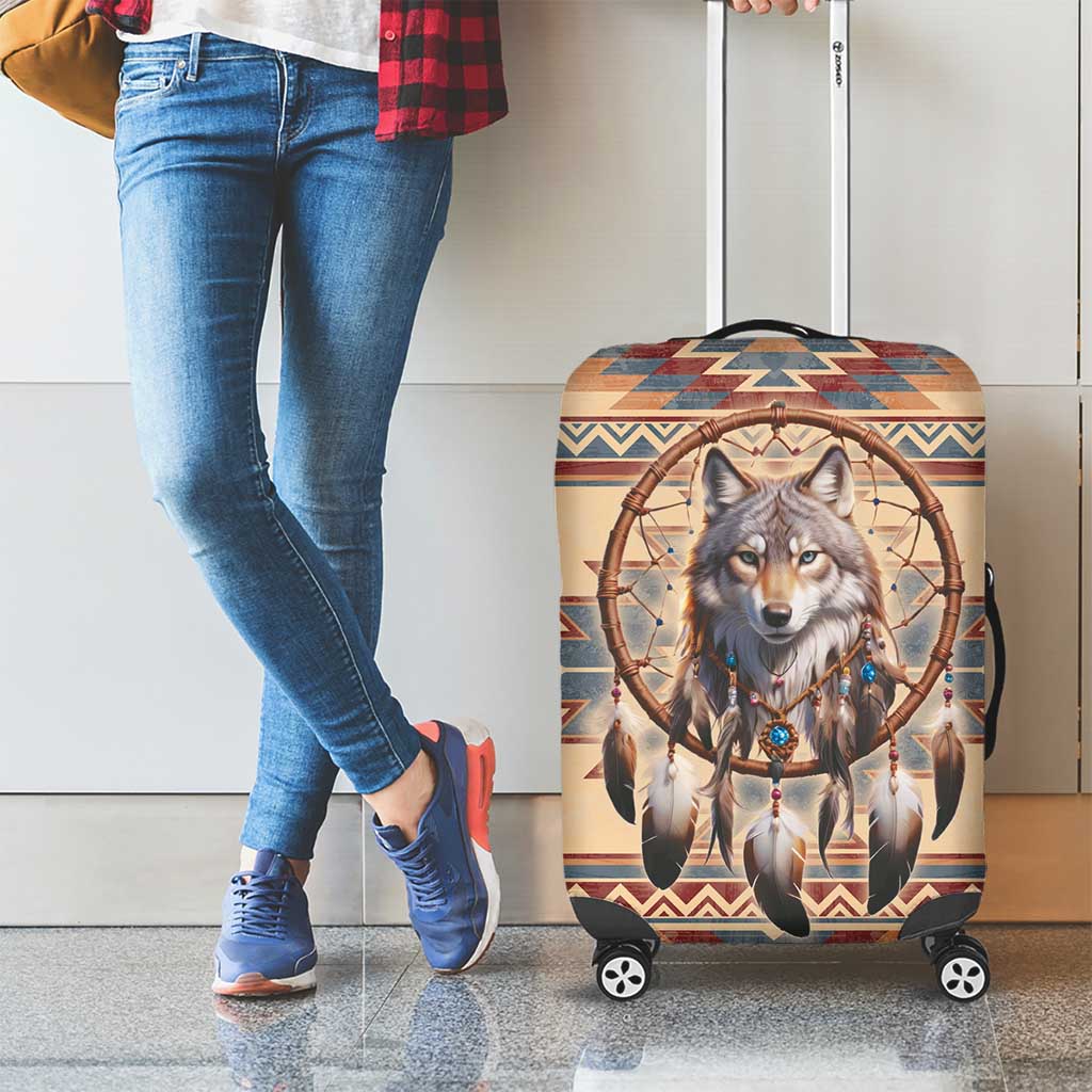 Indigenous Peoples Day Luggage Cover Native American Dream Catcher Wolf Tribal-inspired LT9