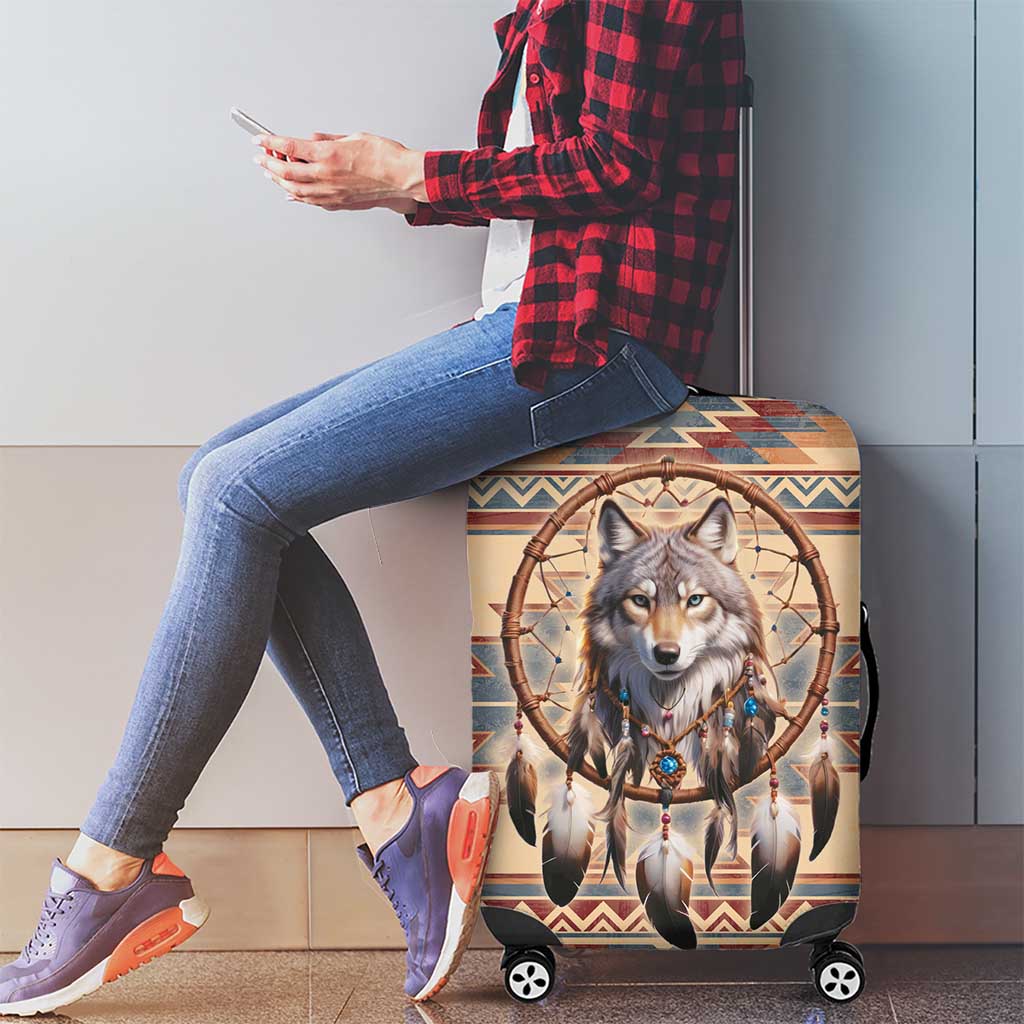 Indigenous Peoples Day Luggage Cover Native American Dream Catcher Wolf Tribal-inspired LT9