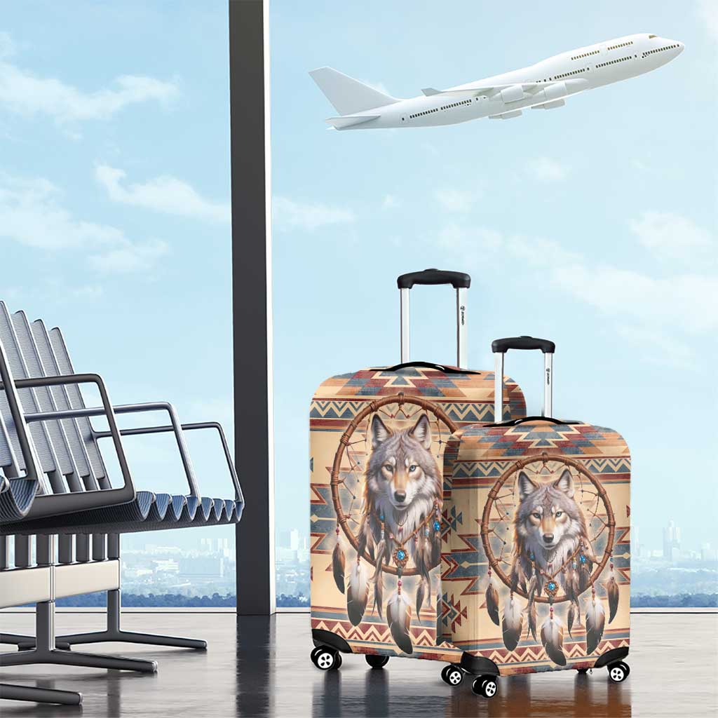 Indigenous Peoples Day Luggage Cover Native American Dream Catcher Wolf Tribal-inspired LT9