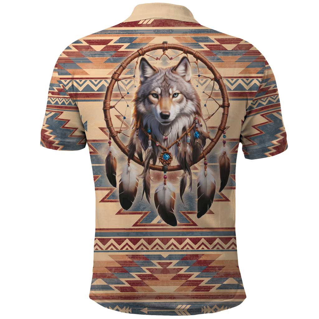 Indigenous Peoples Day Polo Shirt Native American Dream Catcher Wolf Tribal-inspired LT9