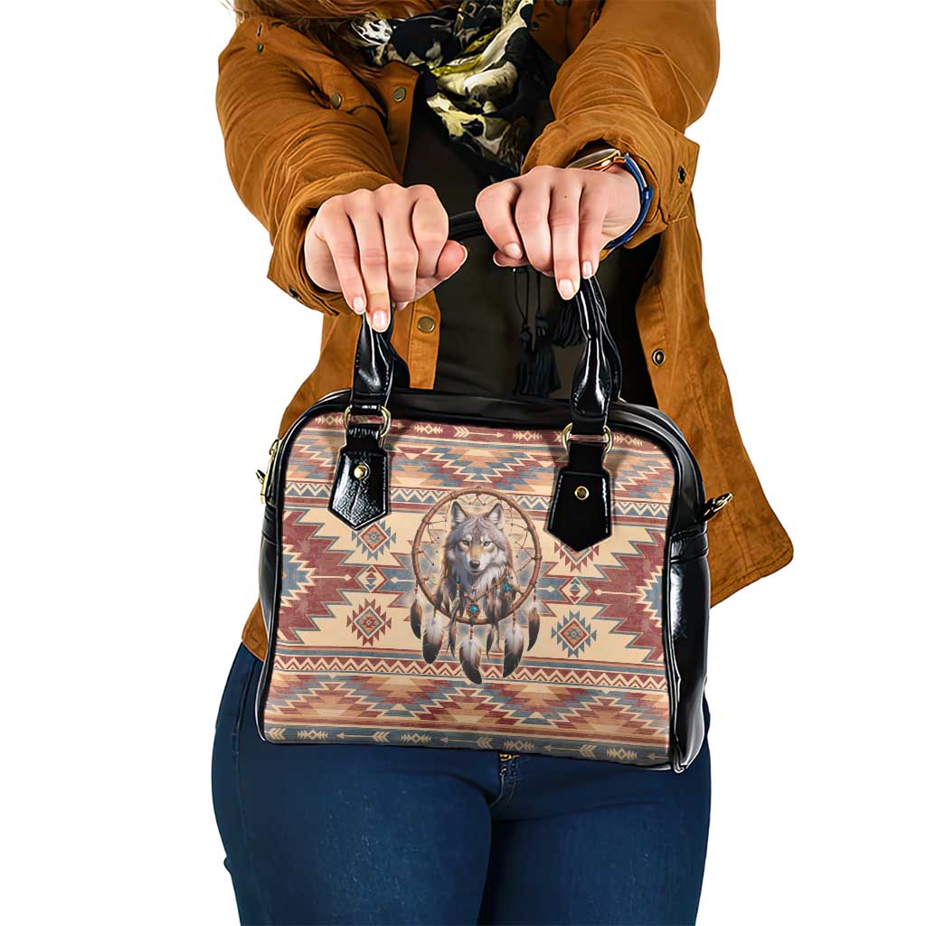 Indigenous Peoples Day Shoulder Handbag Native American Dream Catcher Wolf Tribal-inspired LT9
