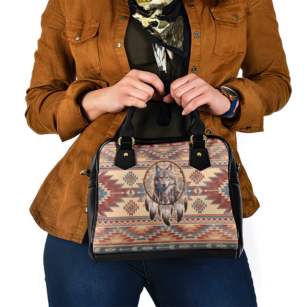 Indigenous Peoples Day Shoulder Handbag Native American Dream Catcher Wolf Tribal-inspired LT9