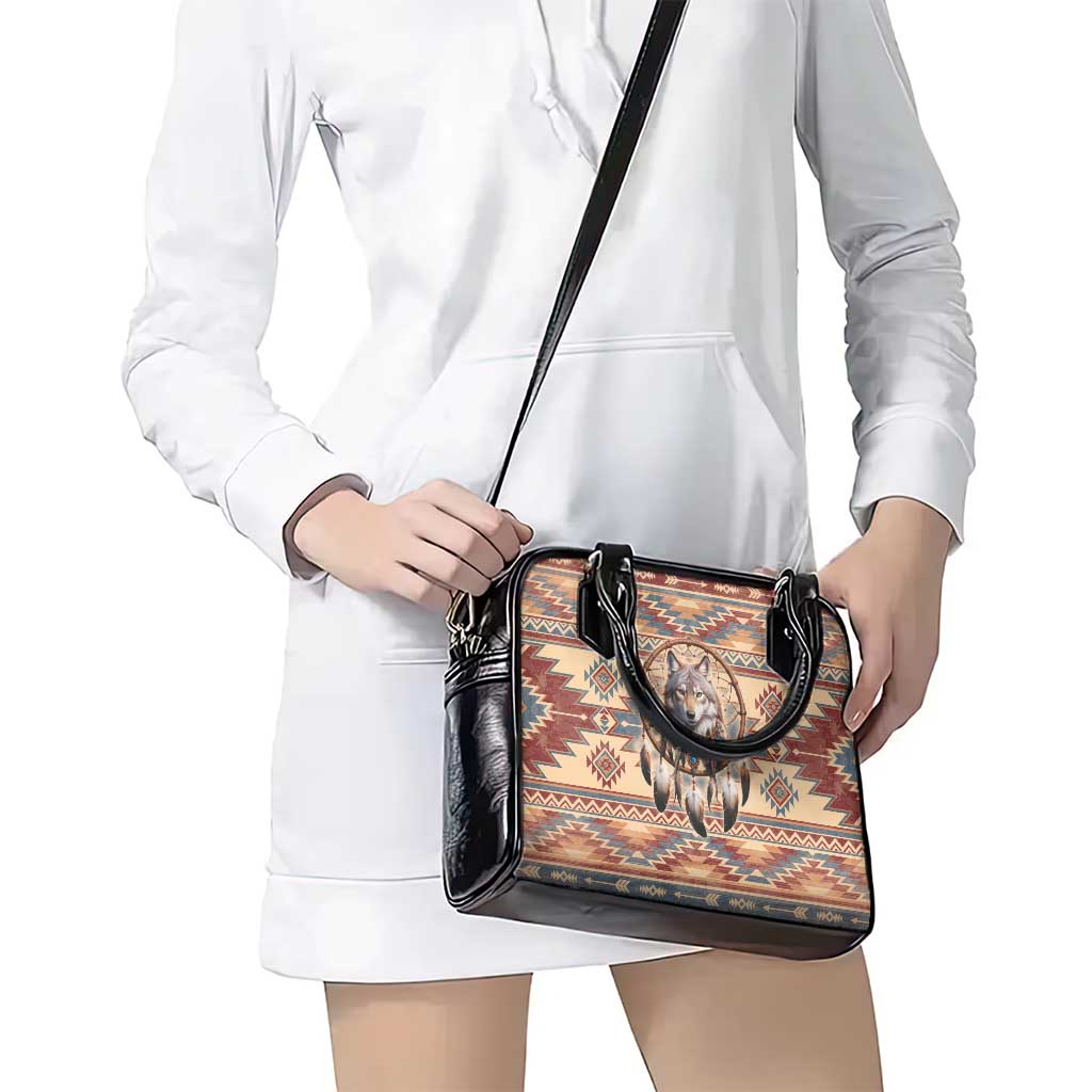 Indigenous Peoples Day Shoulder Handbag Native American Dream Catcher Wolf Tribal-inspired LT9