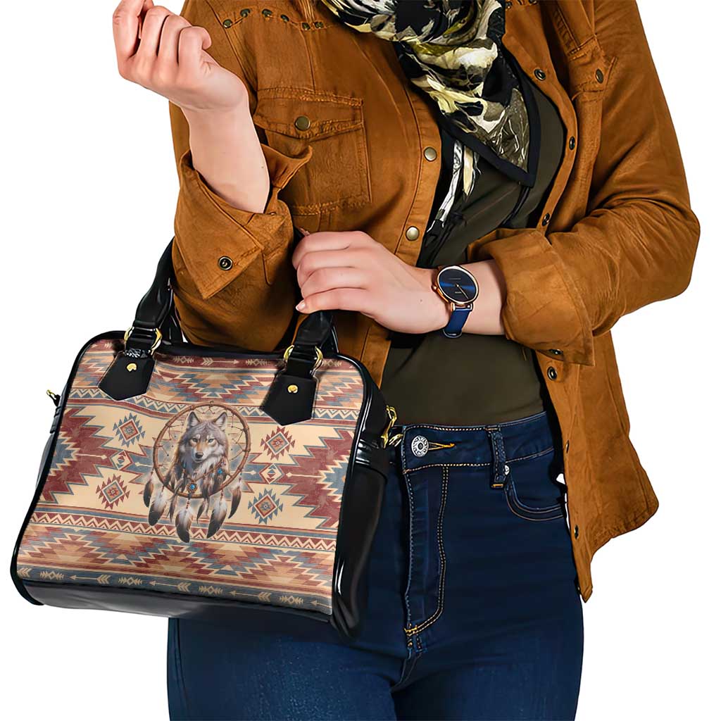 Indigenous Peoples Day Shoulder Handbag Native American Dream Catcher Wolf Tribal-inspired LT9