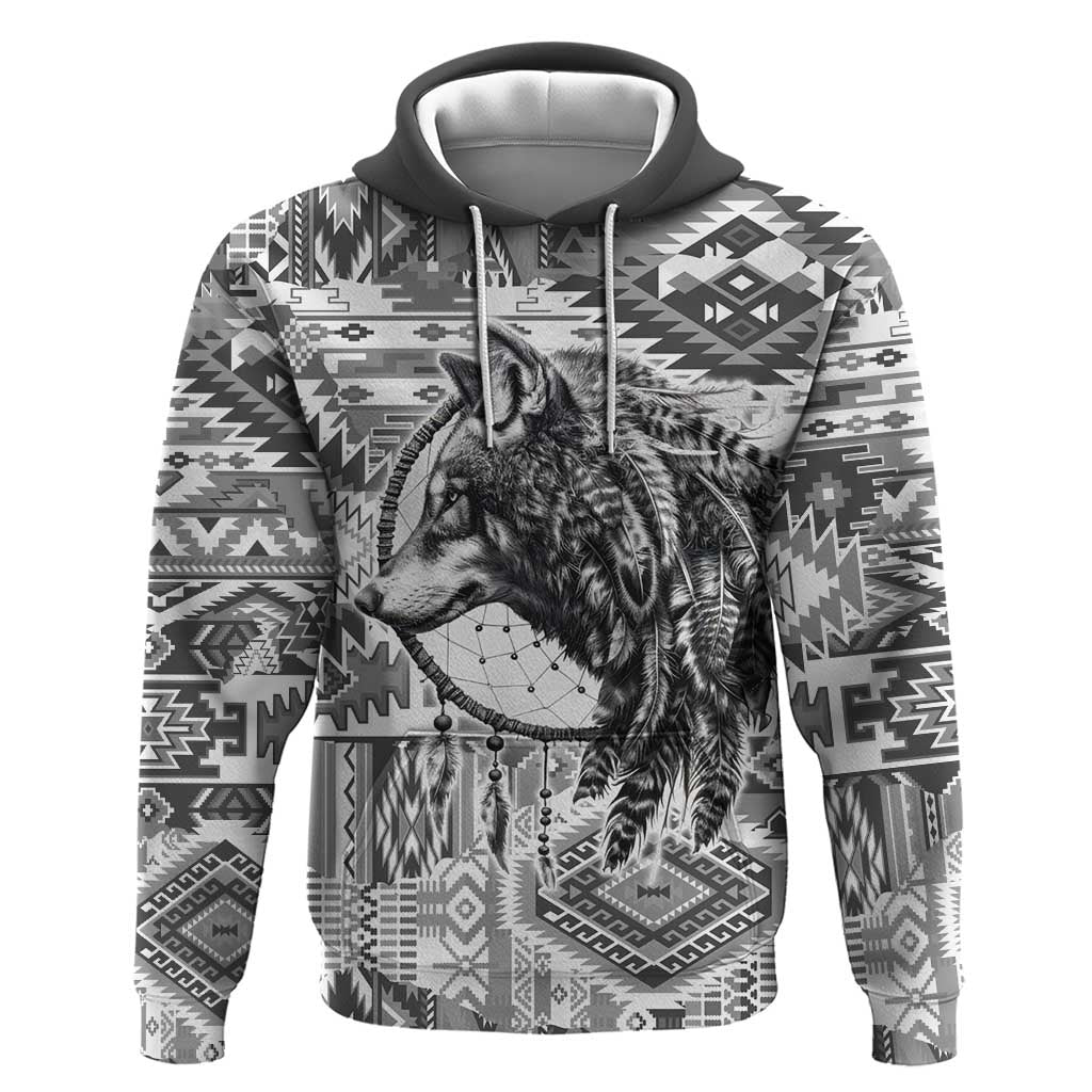 Indigenous Peoples Day Hoodie Native American Wolf with Dreamcatcher LT9