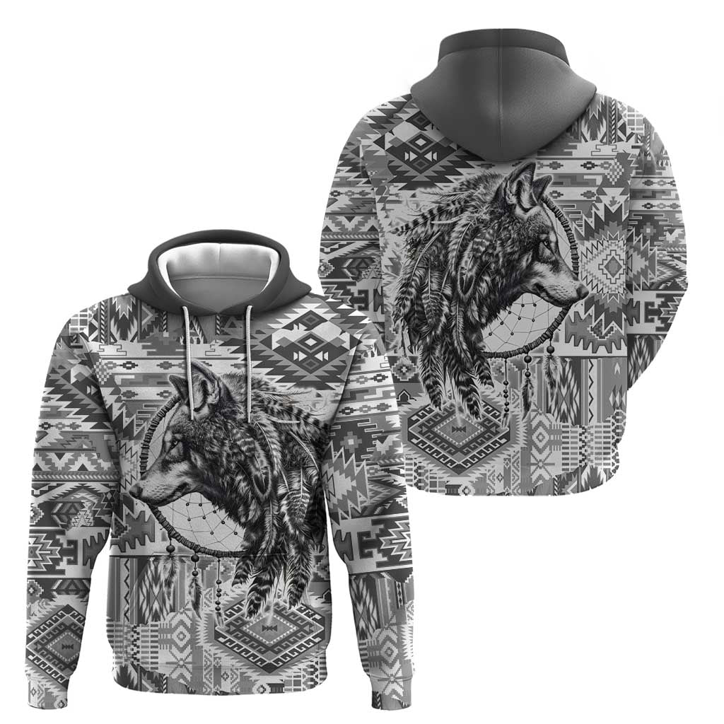 Indigenous Peoples Day Hoodie Native American Wolf with Dreamcatcher LT9