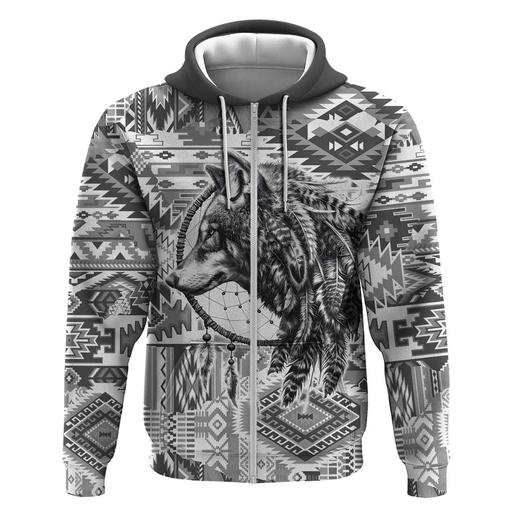 Indigenous Peoples Day Hoodie Native American Wolf with Dreamcatcher LT9