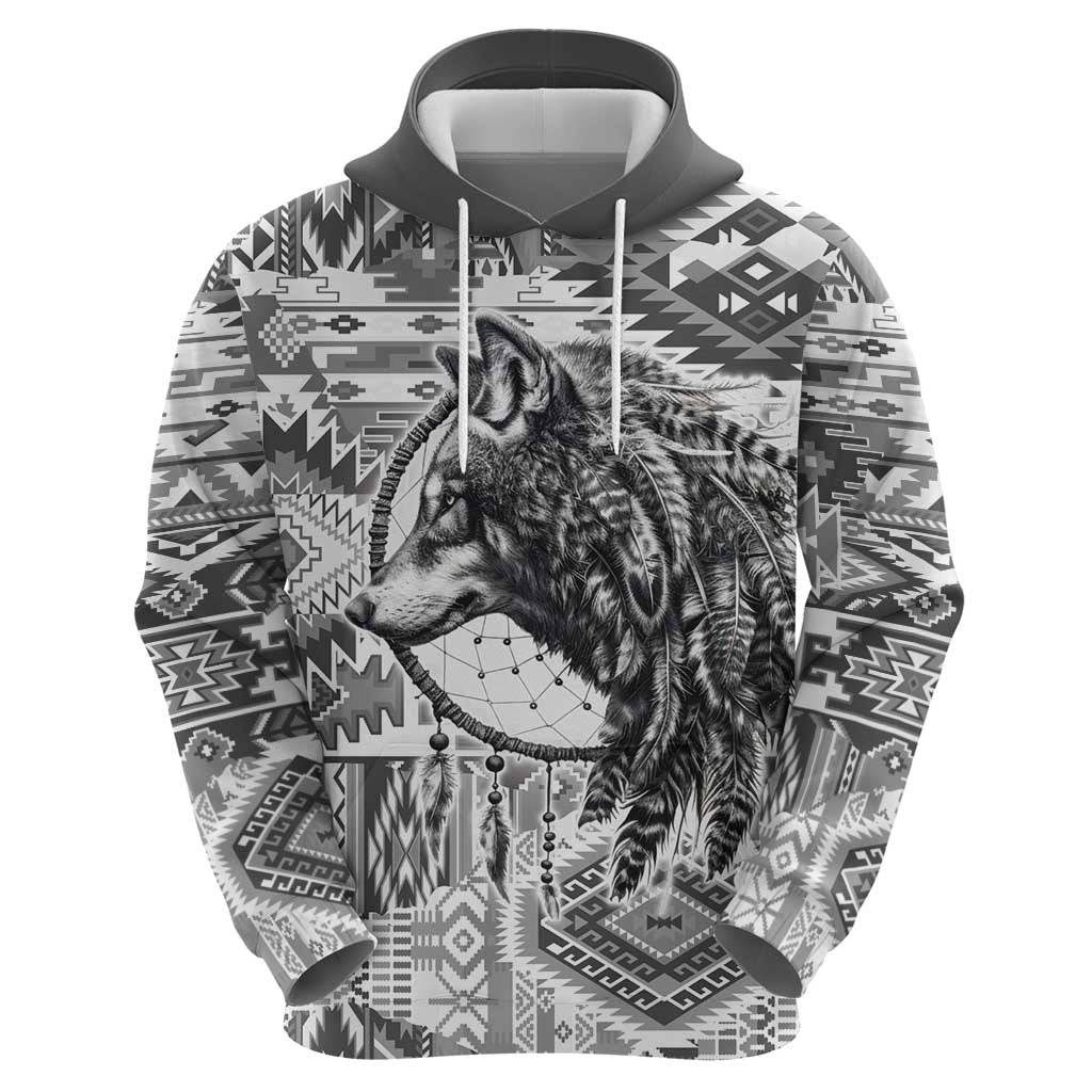 Indigenous Peoples Day Hoodie Native American Wolf with Dreamcatcher LT9