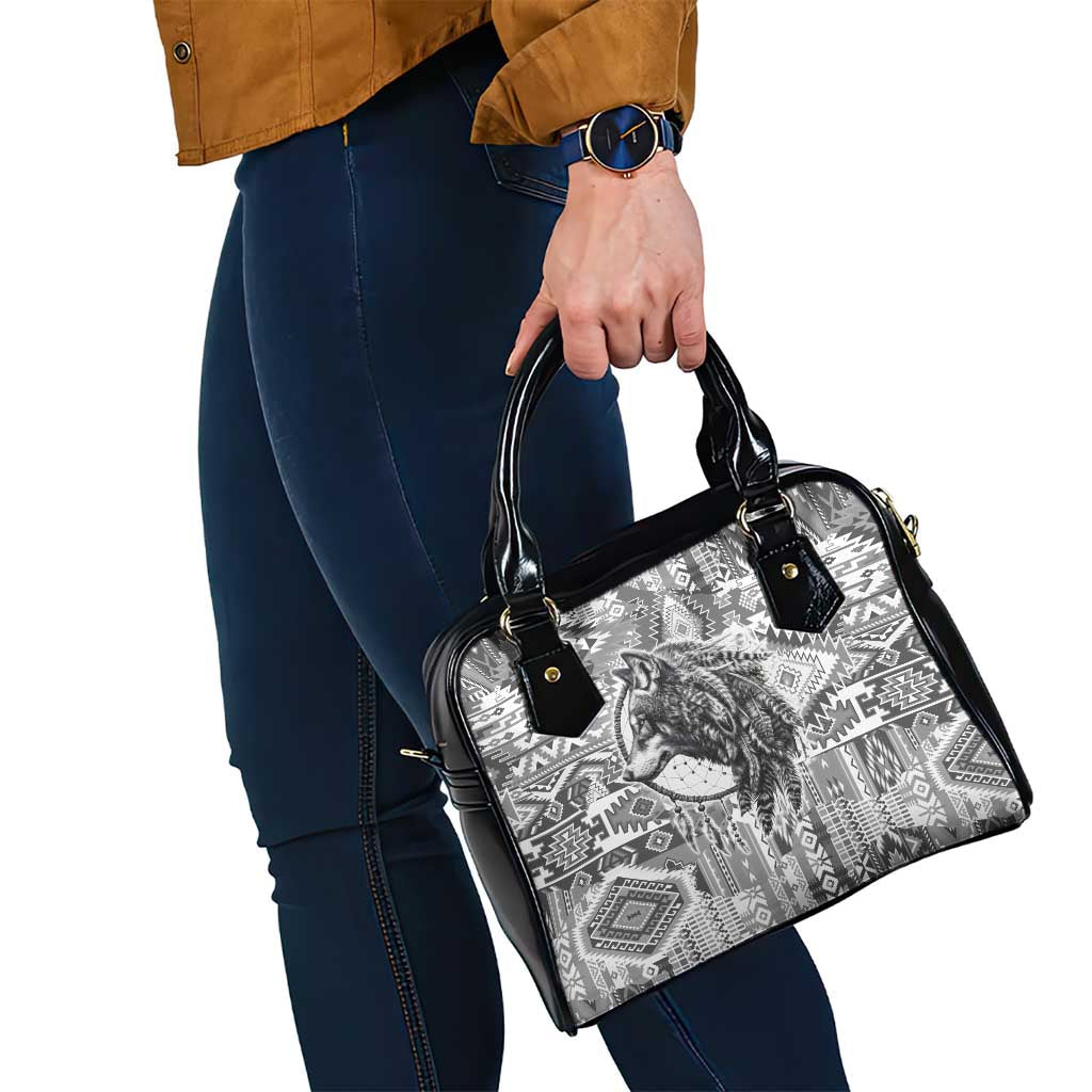 Indigenous Peoples Day Shoulder Handbag Native American Wolf with Dreamcatcher LT9
