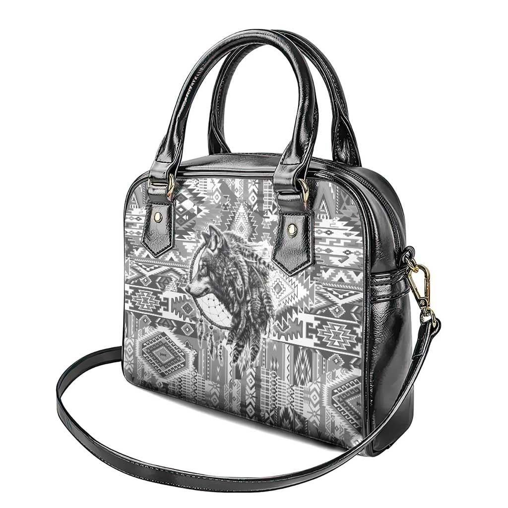 Indigenous Peoples Day Shoulder Handbag Native American Wolf with Dreamcatcher LT9