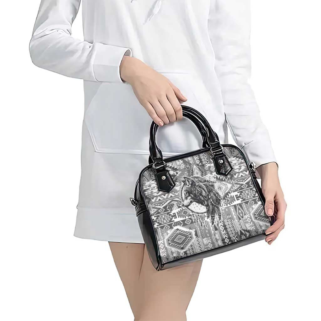 Indigenous Peoples Day Shoulder Handbag Native American Wolf with Dreamcatcher LT9