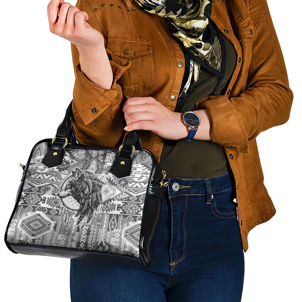 Indigenous Peoples Day Shoulder Handbag Native American Wolf with Dreamcatcher LT9