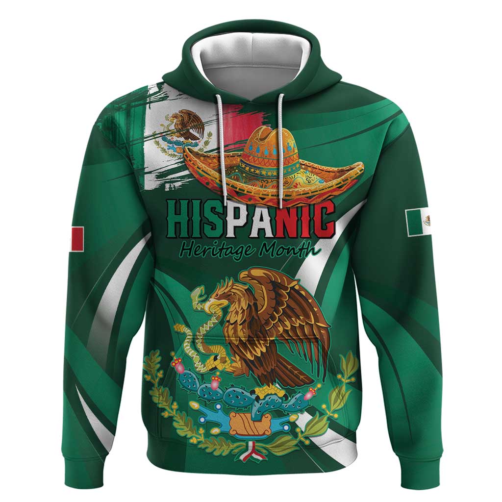 Mexico Hispanic Heritage Personalized Hoodie With Aguila Mexicana LT9