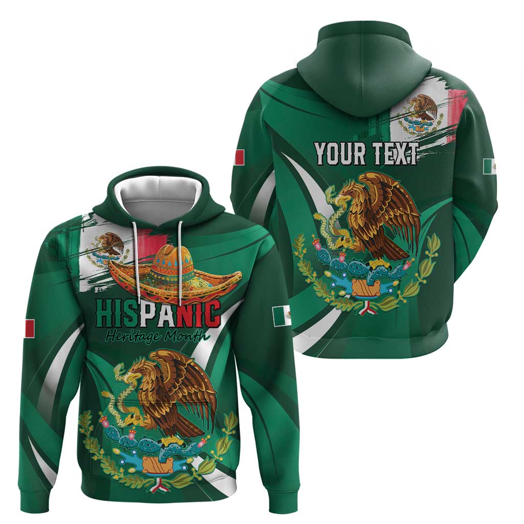 Mexico Hispanic Heritage Personalized Hoodie With Aguila Mexicana LT9