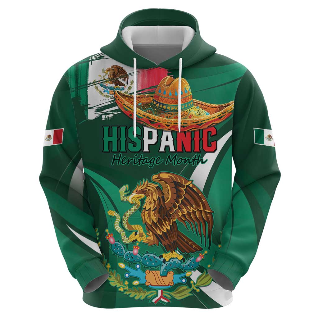 Mexico Hispanic Heritage Personalized Hoodie With Aguila Mexicana LT9