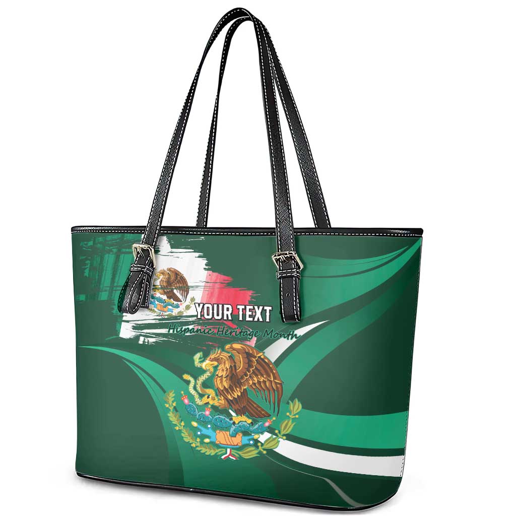 Mexico Hispanic Heritage Personalized Leather Tote Bag With Aguila Mexicana LT9