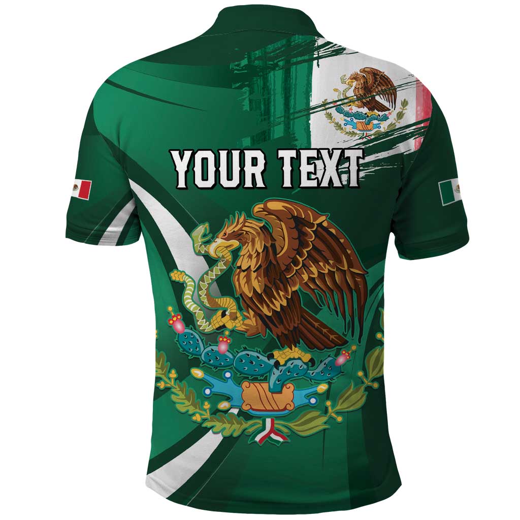 Mexico Hispanic Heritage Personalized Polo Shirt With Aguila Mexicana LT9