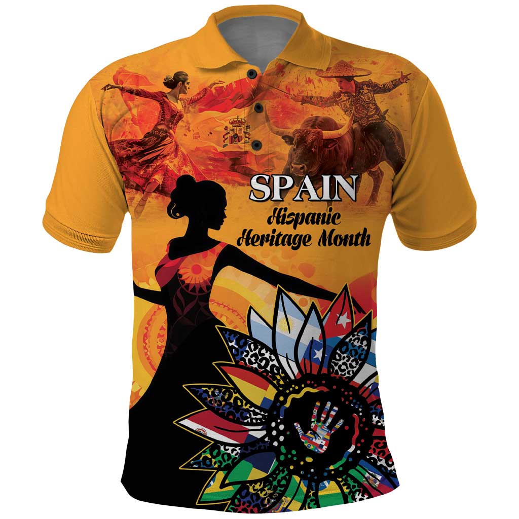 Spain Hispanic Heritage Personalized Polo Shirt LT9
