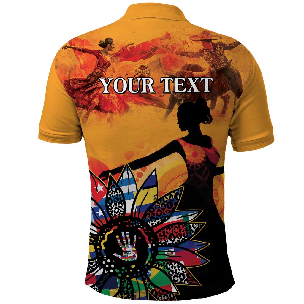Spain Hispanic Heritage Personalized Polo Shirt LT9