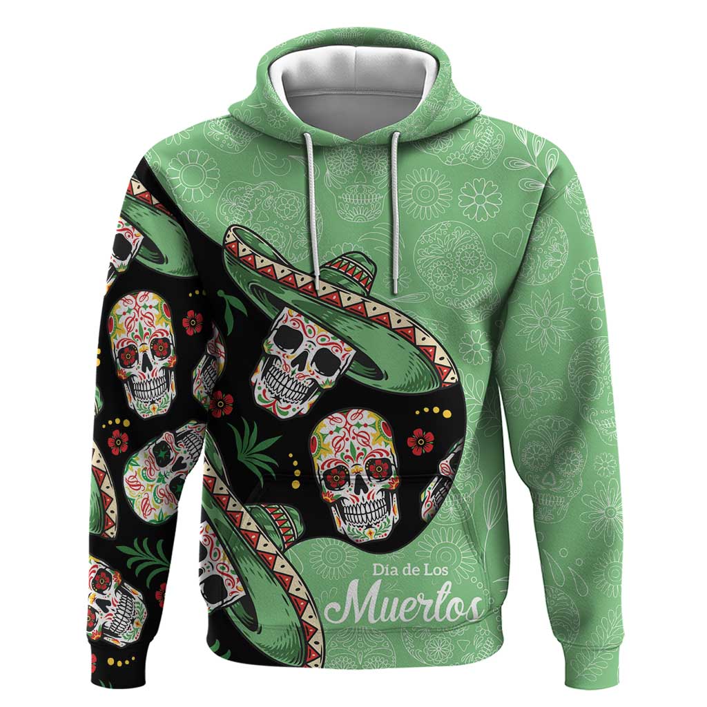 Mexican Sugar Skull Personalized Hoodie Dia de Los Muertos Vibe LT9